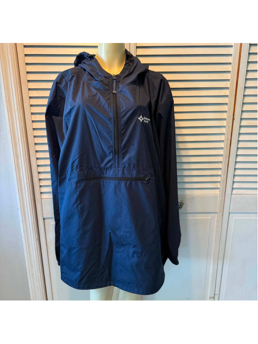 Women's Charles River Apparel Navy Blue Pullover Jacket Size 5X